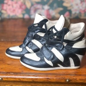 High top wedge sneaker